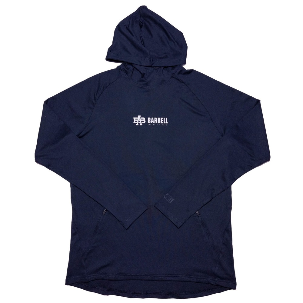 BARBELL‎ Apparel Alpha Bravo Stealth Hoodie Navy Blue Medium M ~ Perfect!